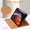 DTTO for iPad 10th Generation Case 10.9 Inch 2022, Premium Leather Business Folio Stand case Sea Marble Bundle with Rechargeable Bluetooth Keyboard Black view 3