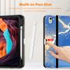 DTTO for iPad 10th Generation Case 10.9 Inch 2022, Premium Leather Business Folio Stand case Sea Marble Bundle with Rechargeable Bluetooth Keyboard Black view 4
