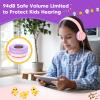 Kids Headphones with 3.5mm & USB C Wired Headphones, USB C Headphones Kids for School, Lightweight On-Ear Headphones Built-in Mic & Safe Volume Limited for classroom/Girls/Boys/Travel/Tablets(Pink) view 4