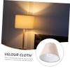 WOONEKY Chic Desk Lamp Lampshade Cover Elegant Velvet Fabric Light Accessory for Table and Floor Lamps Easy to Install Fit for Bulbs view 3