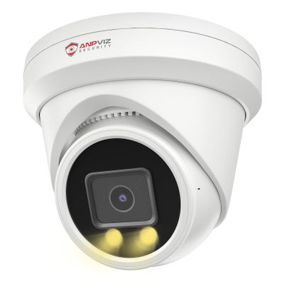 Anpviz 12MP PoE IP Camera Outdoor, 110 Wide Angle Turret Security IP Camera for Home Surveillance, Smart Color Night Vision, Human/Vehicle Detection, Built-in Mic, IP66 Waterproof (U Series)