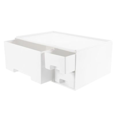 ARTIBETTER Elevated Shelf for Computer Monitor Riser White Multifunctional Office Storage