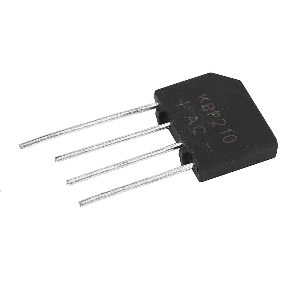 1000V 2A Rectifier Bridge Electronic Components, Rectifier Diode, Small Size, Convenient to Use, Suitable for Household Appliances, Industrial Electronic Circuits (5 Pieces (5
