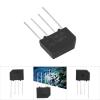 1000V 2A Rectifier Bridge Electronic Components, Rectifier Diode, Small Size, Convenient to Use, Suitable for Household Appliances, Industrial Electronic Circuits (5 Pieces (5 view 2