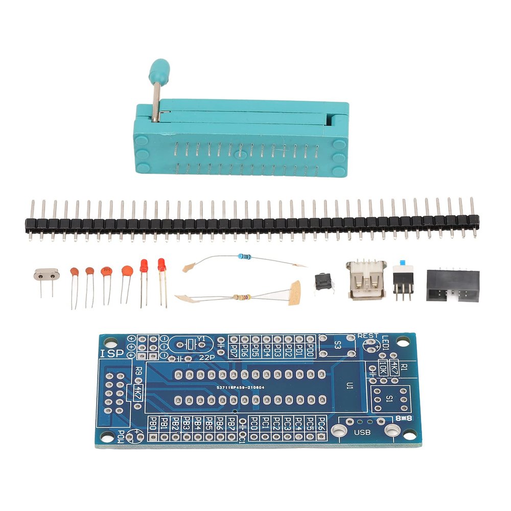 16pcs Set Development Board Development Board Kit, Set Kit 2.91 X 1.34in AVR Small System for ATMEGA8 Electronic Component