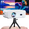 Dragon Touch Mini Projector with WiFi and Bluetooth, 1080P Portable Movie Projector with Stand for Home/Outdoor, 12000L Electric Focus Projector Compatible with Phone/Laptop/TV Stick view 1