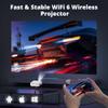 Dragon Touch Mini Projector with WiFi and Bluetooth, 1080P Portable Movie Projector with Stand for Home/Outdoor, 12000L Electric Focus Projector Compatible with Phone/Laptop/TV Stick view 3