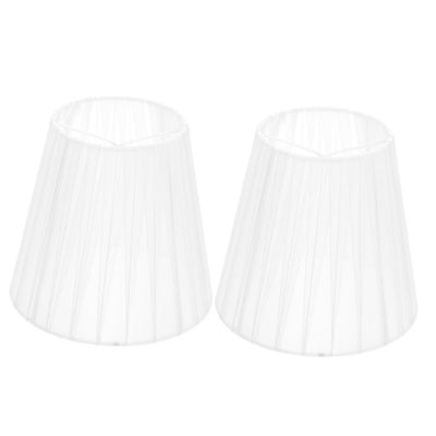BUTIFULSIC 2pcs Translucent Gauze Lamp Shade Cover Clip-bulb Light Diffuser for Floor Wall Ceiling Fixtures Decor Eye-protecting Design White