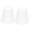 BUTIFULSIC 2pcs Translucent Gauze Lamp Shade Cover Clip-bulb Light Diffuser for Floor Wall Ceiling Fixtures Decor Eye-protecting Design White view 1