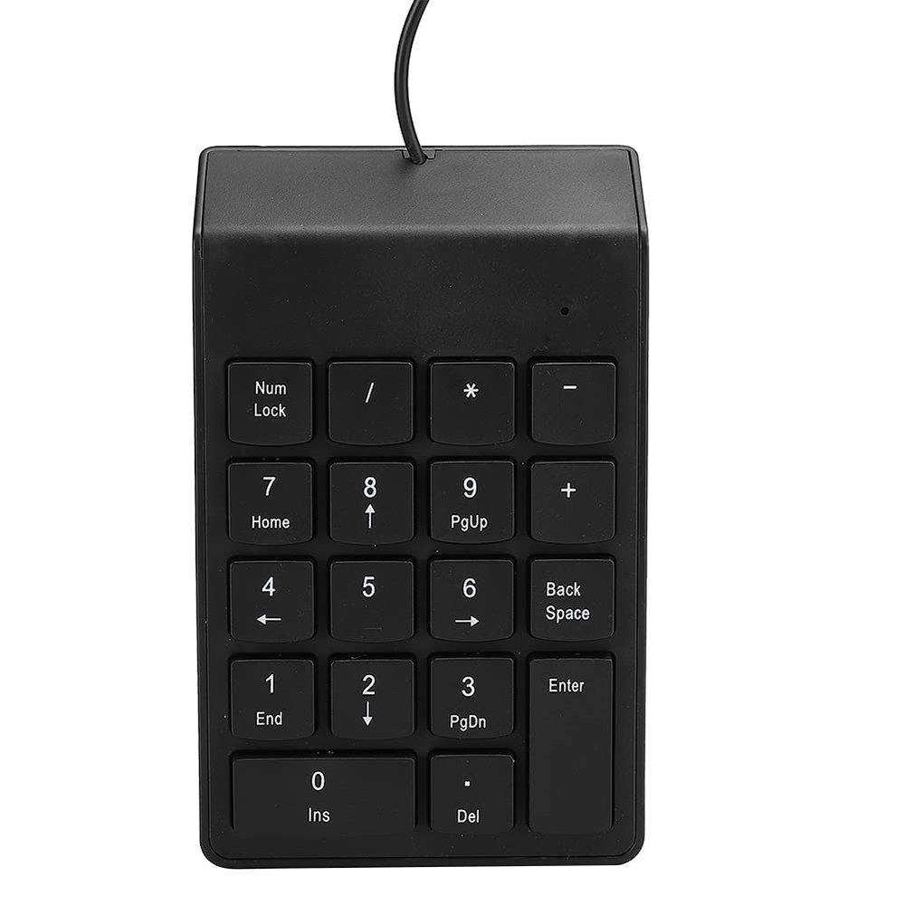 Mini Digital 18 Key Keyboard, USB Wired Keyboard Tactile Mute Function Keyboard Stylish Design Small Size Keyboard Best Accessory for Laptops Without Numeric Keyboard (1)