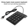 Mini Digital 18 Key Keyboard, USB Wired Keyboard Tactile Mute Function Keyboard Stylish Design Small Size Keyboard Best Accessory for Laptops Without Numeric Keyboard (1) view 4