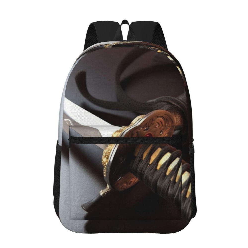 Backpack 17 In Travel Backpack for Men Women Casual Daypack Japan Samurai Sword Laptop Backpack Lightweight Double Shoulder Bag