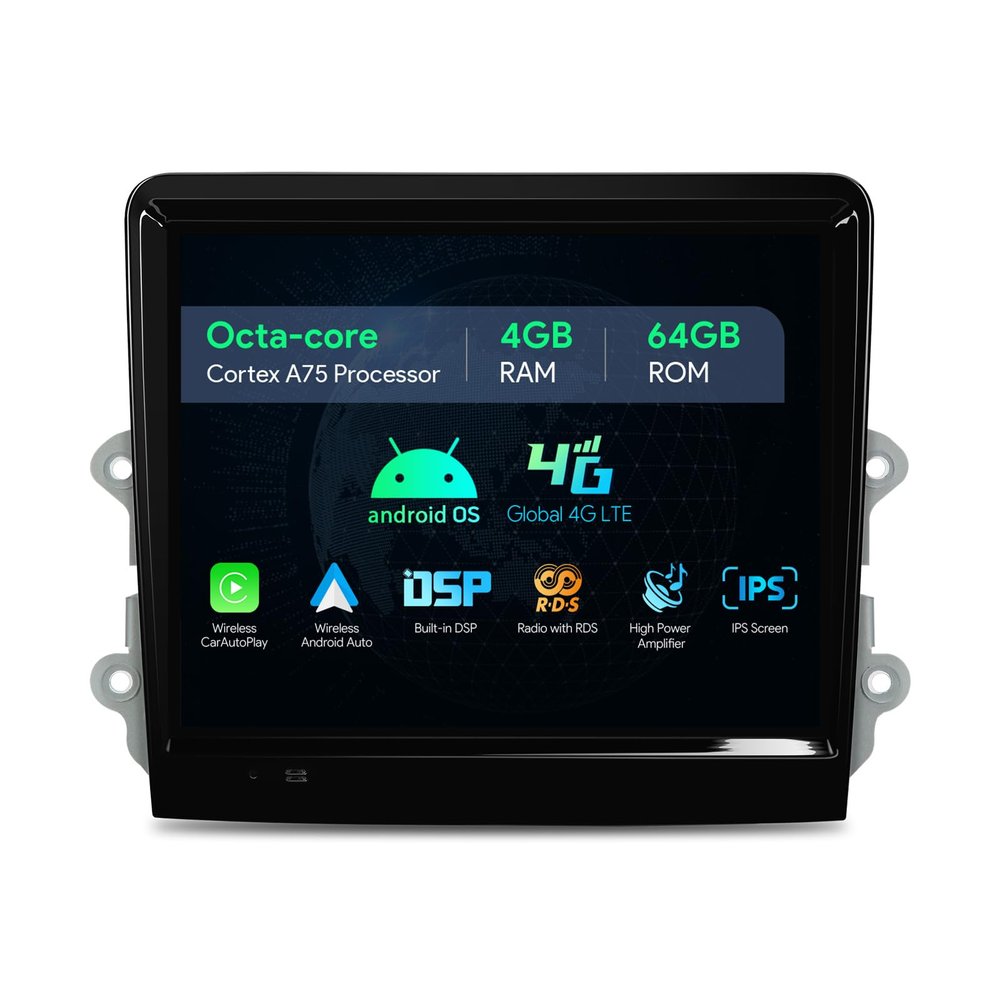 XTRONS 8.4 Inch Android 14 Car Stereo for Porsche 911/Cayman/Boxster with Optical Fiber Decoder, IPS Touch Screen 4GB+64GB Global 4G LTE Car Radio GPS Navigation Support Wireless CarPlay Android Auto
