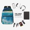 RLDOBOFE Backpack 17 In Travel Backpack for Men Women Casual Daypack Tropical Ocean Beach Theme Laptop Backpack Lightweight Double Shoulder Bag view 4