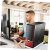 JEWEDECO Computer Tower Stand with Rolling Wheels Pc Holder for Heat Dissipation Load Capacity and Design for Home and Office Use view 3