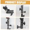 FELTECHELECTR Portable Flash Stand Adapter with Adjustable Umbrella Clamp for Studio Photography Compatible with DSLR Cameras and Light Stands Supports Vertical and Horizontal Positioning view 2