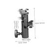 FELTECHELECTR Portable Flash Stand Adapter with Adjustable Umbrella Clamp for Studio Photography Compatible with DSLR Cameras and Light Stands Supports Vertical and Horizontal Positioning view 3