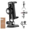 Neewer Phone Tripod Mount Adapter with Arca Type QR Base, Cold Shoe, 1/4" 3/8" Holes, 360 Swivel 180 Tilt, Phone Holder Compatible with iPhone Samsung Arca Swiss DJI RS 4 Pro 3 2 Stabilizer, SP-18 view 1