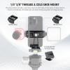Neewer Phone Tripod Mount Adapter with Arca Type QR Base, Cold Shoe, 1/4" 3/8" Holes, 360 Swivel 180 Tilt, Phone Holder Compatible with iPhone Samsung Arca Swiss DJI RS 4 Pro 3 2 Stabilizer, SP-18 view 2