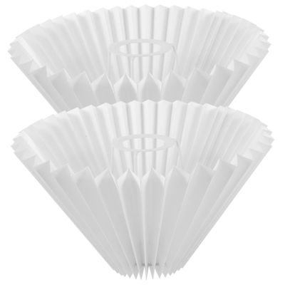Levemolo 2pcs Elegant Pleated Lamp Shades for Table Floor Lamps Cloth Replacement Light Easy to Install for Bedside Living Room Lighting