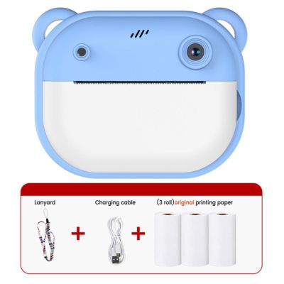 Yoetaun Kid Camera Digital Print Camera Fun Children Camera with Print Paper Digital Camera with Double-Lens Life Record