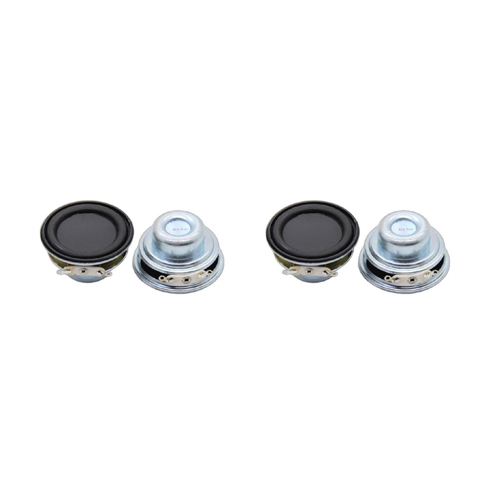 2Pcs 40MM Full Speakers 4 Ohm 5W Enthusiast Flat Rubber HiFi 4 Ohm