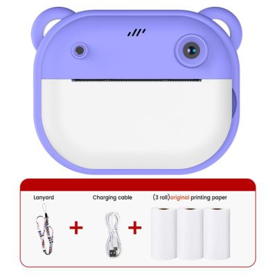 Yoetaun Kid Camera Digital Print Camera Fun Children Camera with Print Paper Digital Camera with Double-Lens Life Record