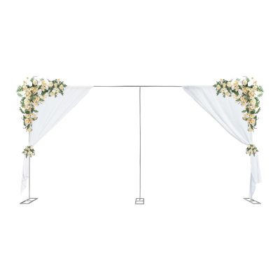 10FT x 20FT Backdrop Stand Pipe Kit,Heavy Duty Wedding Arch Backdrop Decor Stand Kit Curtain Frame Arch Frame for Wedding Birthday Graduation Photo Booth