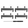Lamshaw Compatible for Amazfit T-Rex 3 Adapter, 22mm to T-Rex 3 Stainless steel Connector Kit Hardware Lugs of Replacment Strap (2 Pack-Black+Black, For T-Rex 3) view 1