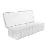 Abaodam Power Cord Organizer Box Transparent Cable Storage Case with Lid and Detachable Dividers for Neat Cord Management Material view 1