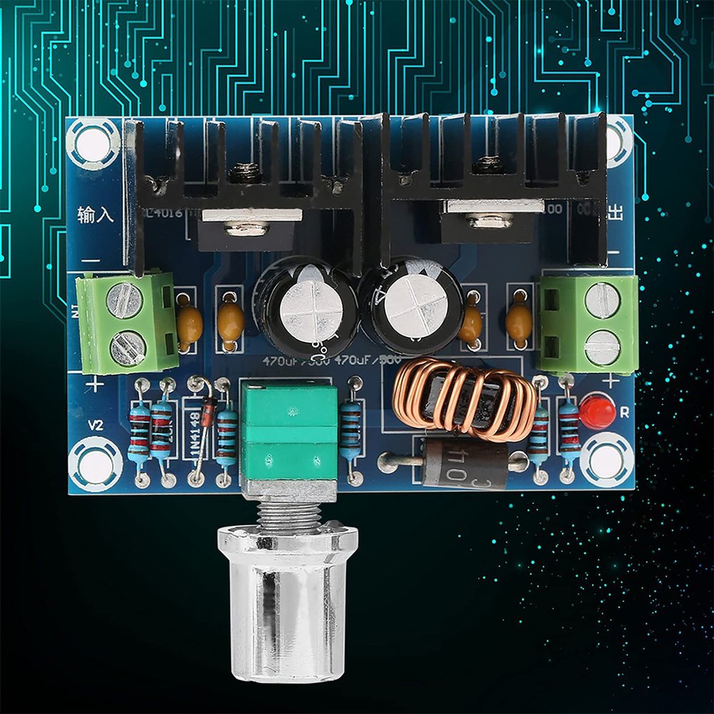 DC,DC Voltage Regulator, High Power StepDown Module, PWM Modulation, 8A Output, Overcurrent, 94% Efficiency, DC1.25,36V, for DIY Projects, with PWM Modulation, Switches