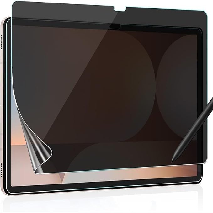 Anbzsign [2 Pack for Samsung Galaxy Tab S10 Ultra Privacy Screen Protector, Anti-Spy 9H Hardness Flexble Screen Protector Case Friendly