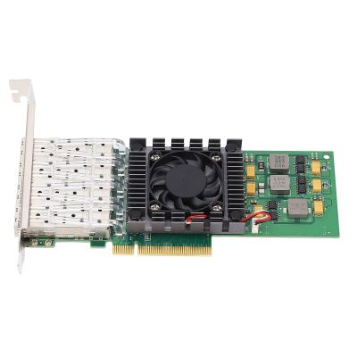 10Gbps PCIe X8 Server Network Card with Quad SFP28 LC Fiber Port, BCM57840 Chipset, LED Indicator, Independent IP Setting, Server, SUSE, for