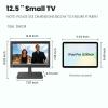 12.5inch small Portable TV,Essential for Bedroom/Kitchen/Camping,Support HDMI/USB input,Built-in speakers,lightweight and easy to carry,Suitable for small spaces(NO with WiFi/Bluetooth/Satellite) view 3