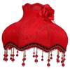 Levemolo European Vintage Cloth Art Bead Lace Lampshade Elegant Retro Design for Bedroom and Living Room Decor Softens Light Easy to Install for view 1