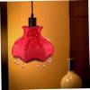 Levemolo European Vintage Cloth Art Bead Lace Lampshade Elegant Retro Design for Bedroom and Living Room Decor Softens Light Easy to Install for view 3