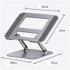 SPXTOM Carbon Steel Laptop Riser, Portable Ergonomic Laptop Stand, Ventilated Cooling Notebook Stand, Foldable, All 16" E-Readers(B) view 2