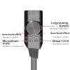 USB Sound Card Adapter USB Audio Adapter 3.5mm Jack USB 2.0 External Sound Card for PC Laptops Desktops view 4