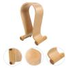 KONTONTY Walnut Wood U Shaped Headset Stand for Desk Display view 2