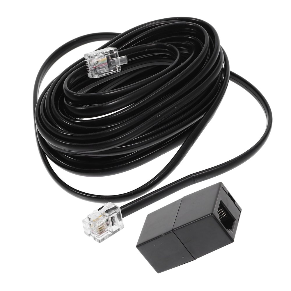 Homoyoyo 1set Telephone Cord Coupler and Cable Staples Compatible Devices Sound Transmission Easy Installation