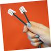Homoyoyo 1set Telephone Cord Coupler and Cable Staples Compatible Devices Sound Transmission Easy Installation view 2