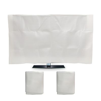 2 Pack Foam Flat Screen TV Cover Fits Up to 55"L x 32"W Flat Screen TV50-55 Inch Television Foam Cover for TV Protection During House Moving, Storage, or Home Renovation