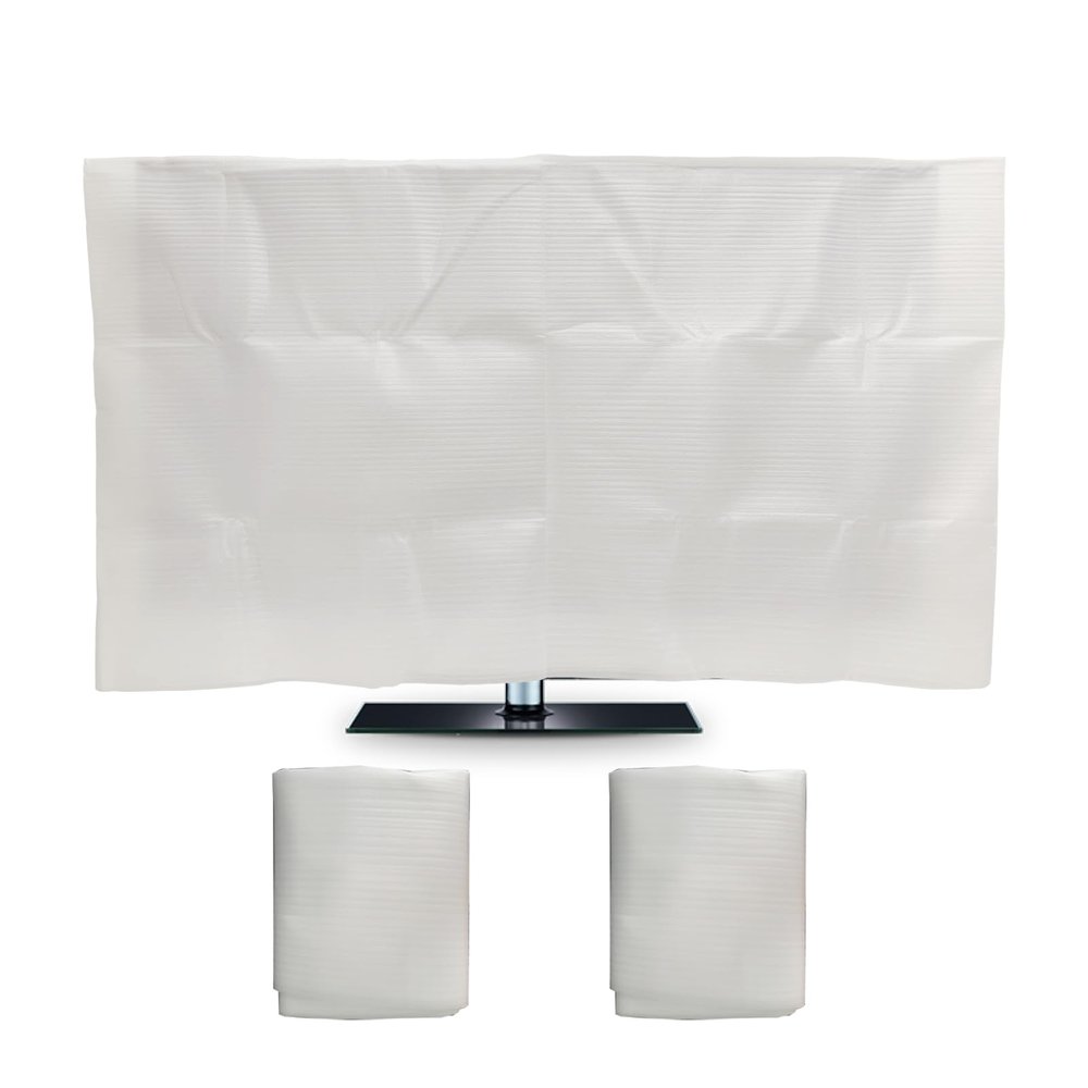 2 Pack Foam Flat Screen TV Cover Fits Up to 55"L x 32"W Flat Screen TV50-55 Inch Television Foam Cover for TV Protection During House Moving, Storage, or Home Renovation