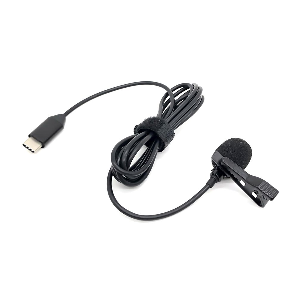 Lapel Microphone Type C Clip On Lavalier Omnidirectional Mic for DJI Action 2/3/4/Pocket 3