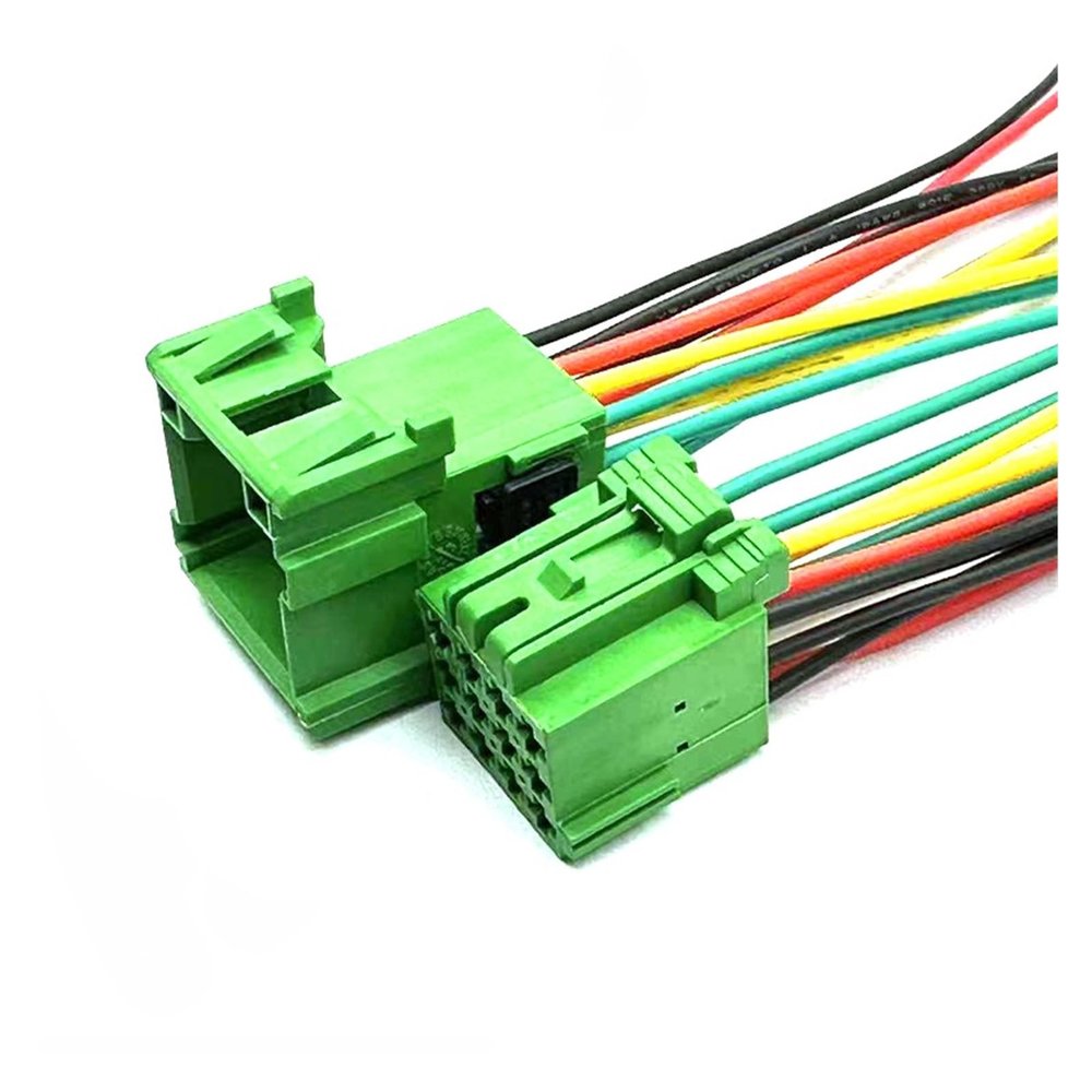 BHUPWZE 1/5/10 Sets 12 Pin Male Female Car CD Player Wire Harness Cable Socket Auto Connector 1-967627-1 1-967622-1 1-967627 8-968972-1(15cm 18 AWG Cables,1 Set)