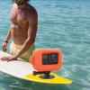 Sports Camera Floating Case for Ace/Ace Pro, Underwater Floating Case for Surfing Snorkeling Water Skiing and Other Activities, Orange High Visibility Floating Shell view 2