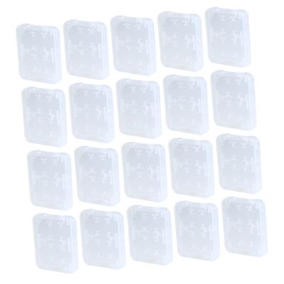 ARTIBETTER 20pcs Memory Card Storage Box Organizer Slots Lightweight and Design for Easy Access and Carrying Compact Card Holder for Travel and Storage