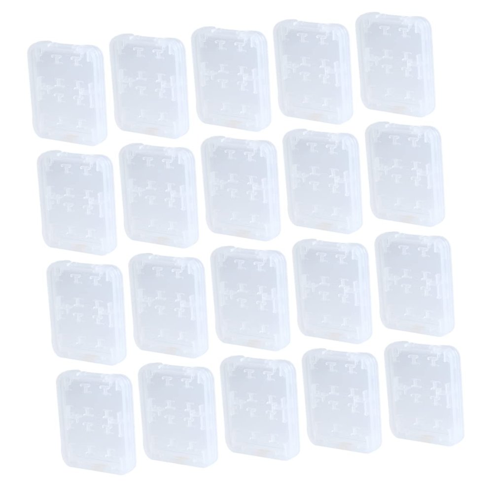 ARTIBETTER 20pcs Memory Card Storage Box Organizer Slots Lightweight and Design for Easy Access and Carrying Compact Card Holder for Travel and Storage