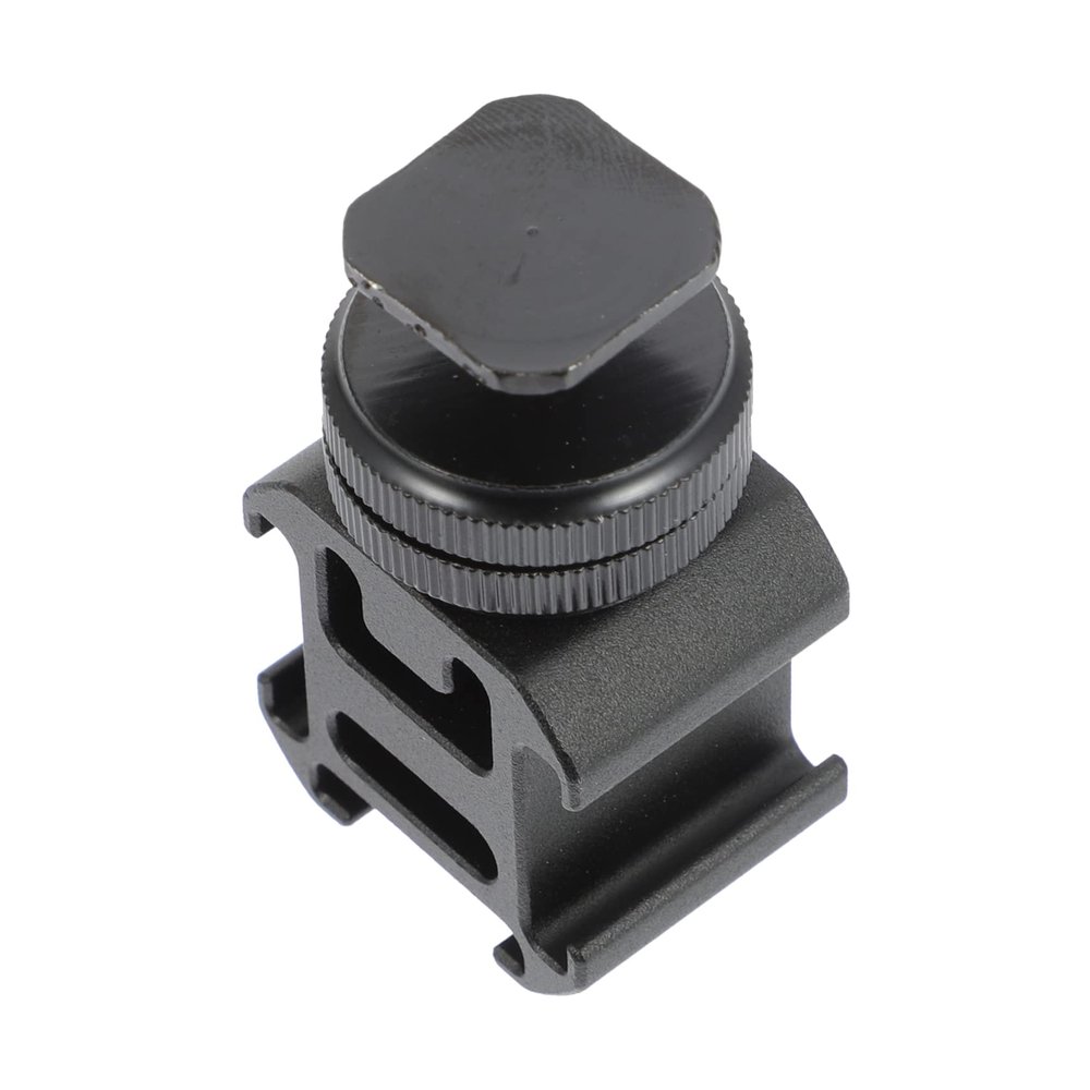 KONTONTY Camera Hot Shoe Mount Adapter with Tripod Screw Versatile Three-Head Design for Microphones Led Lights and DSLR Cameras Durable and Compact Photography Accessory