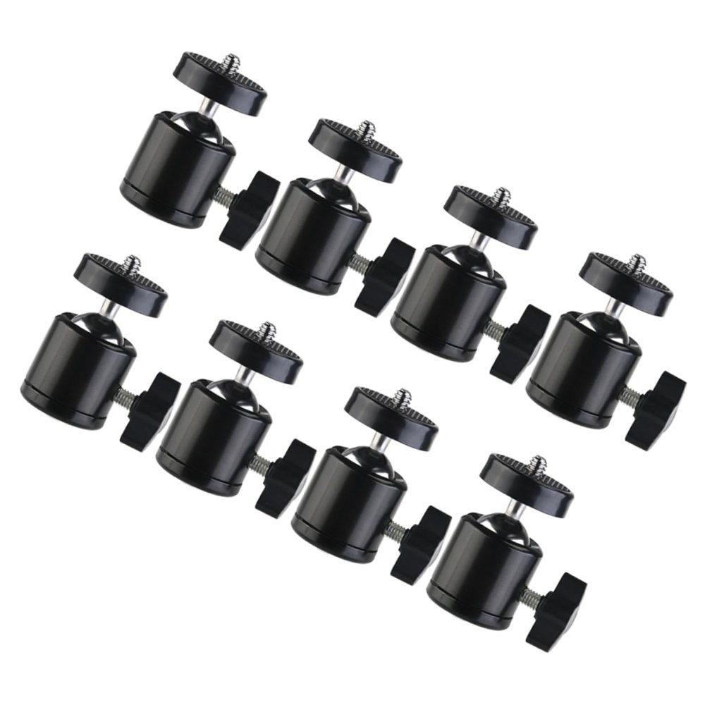 Abaodam 8pcs Rotation Metal Tripod Ball Head Adapter Mount for Camera Accessories Durable Photography Equipment for Versatile Angles and Easy Installation